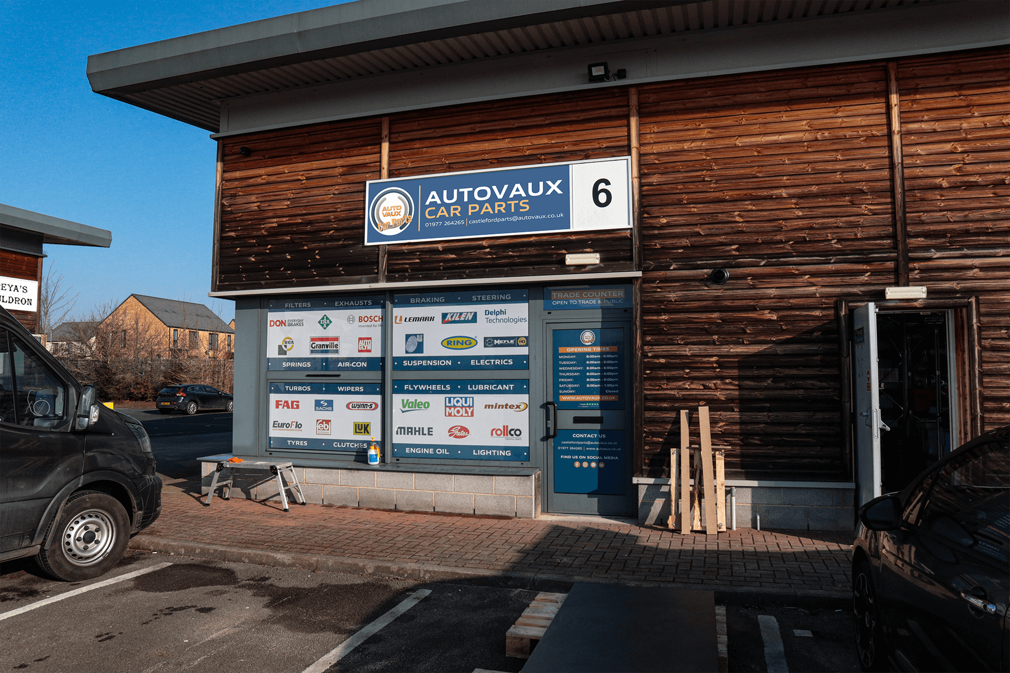 Autovaux Car Parts Castleford store front in Allerton Bywater