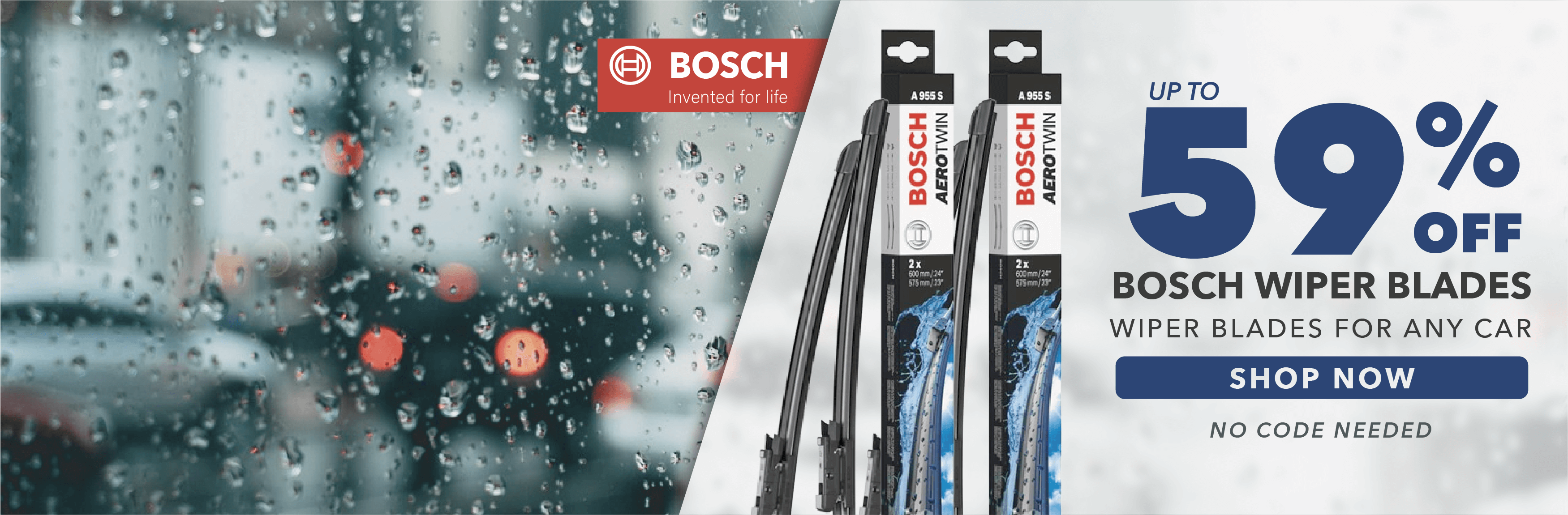 Save 59% on Bosch Wiper Blades