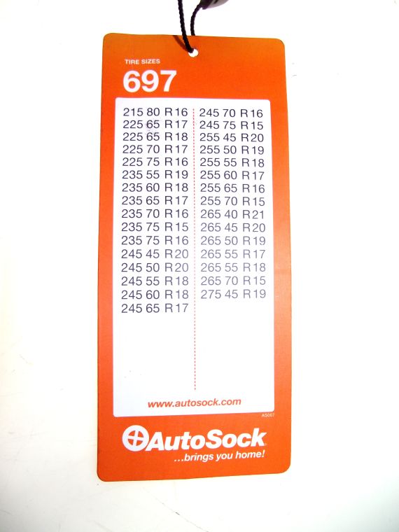 Genuine Autosock 697 Snow Sock High Performance Winter Traction