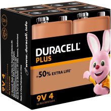 Duracell MN1604B4PP 9V Alkaline Batteries pack of 4