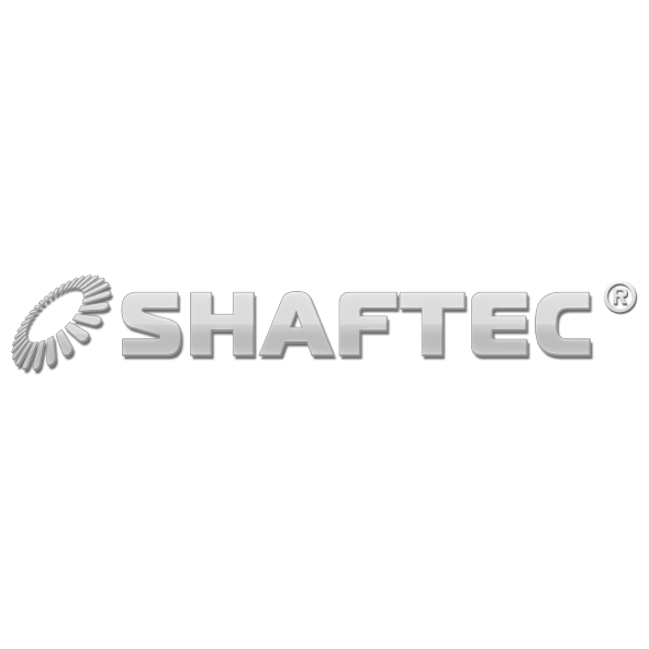 Shaftec logo full colour and in black and white.